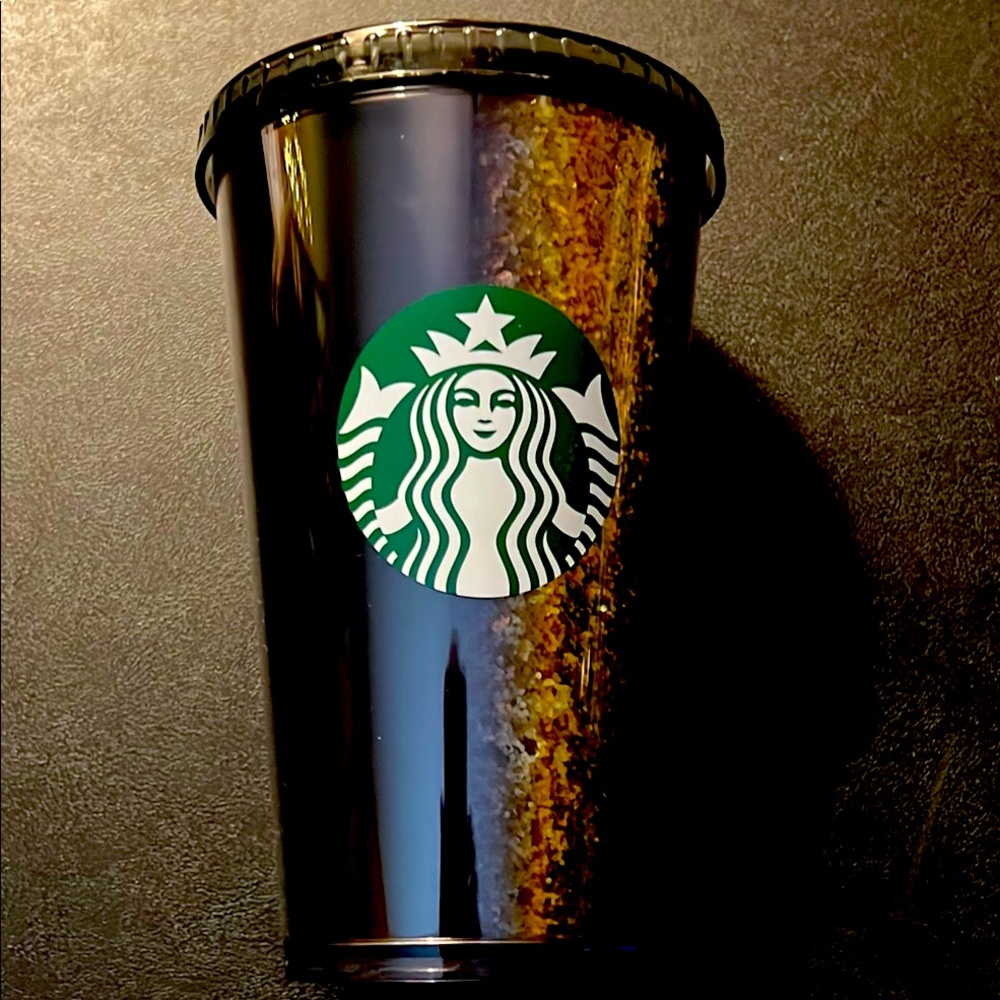 Starbucks Glossy Black Tumbler with Green Logo